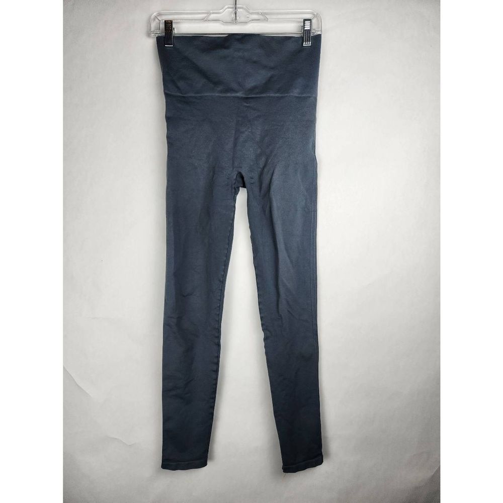 Blanqi Womens High Waisted Slate Blue SHAPEWEAR Leggings, Size Medium